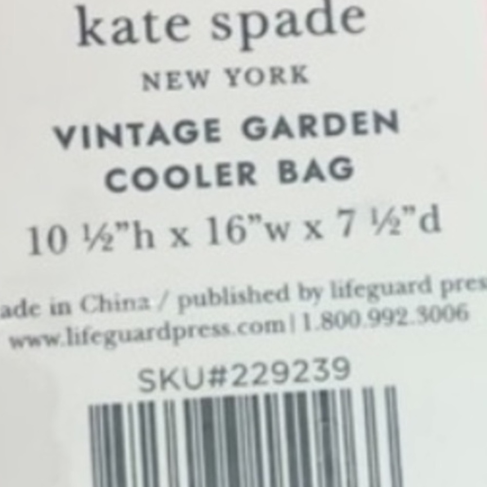 π₯Price Dropπ₯ Kate Spade BIG Insulated Cooler in Vintage Garden Pink Flowers NWT - Picture 8 of 10